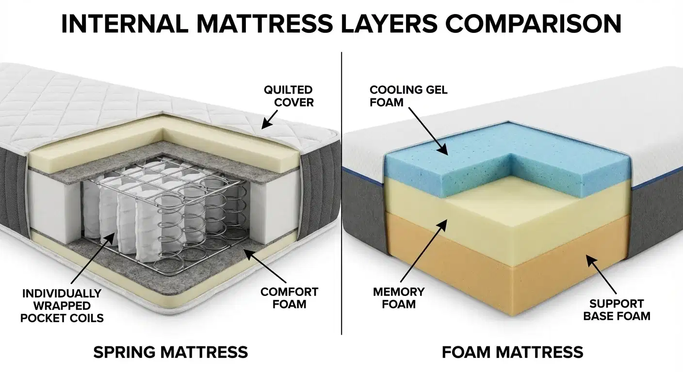 Comparatif : Ressort ou Mousse : Quel Matelas pour le Mal de Dos ?