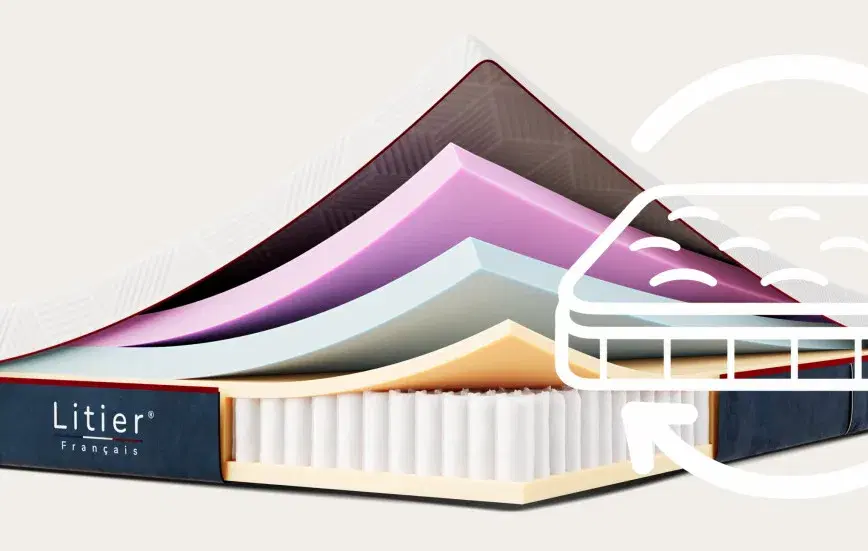 Litier Français Matelas Hybride Pro 2 Premium Fresh+ Reconditionné